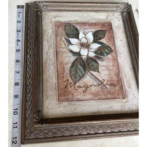 Set of 2 Magnolia Floral Print Home Interiors Framed Wall Art Decor 10 x 12.5" - Picture 9 of 10